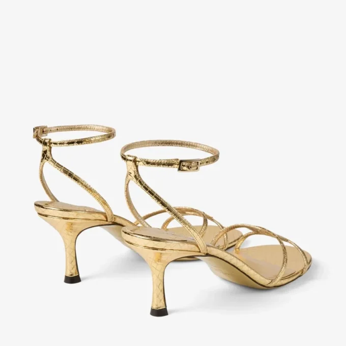 1998 Leo 65 Gold Candy Wrap Leather Sandal