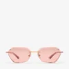 Abby Pink Geometric Silhouette Sunglasses