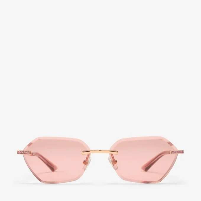 Abby Pink Geometric Silhouette Sunglasses