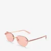 Abby Pink Geometric Silhouette Sunglasses