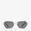 Abby Silver Geometric Sunglasses