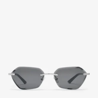 Abby Silver Geometric Sunglasses