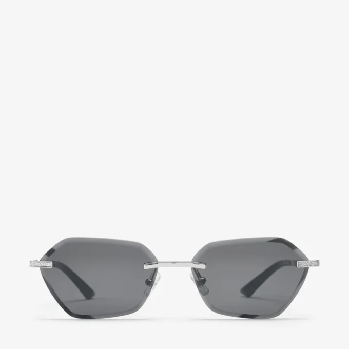 Abby Silver Geometric Sunglasses