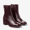 Adry Ankle Boot 60 Deep Merlot Patent Nappa Leather Ankle Boots with Pearl Charm