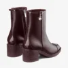 Adry Ankle Boot 60 Deep Merlot Patent Nappa Leather Ankle Boots with Pearl Charm