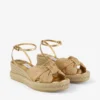 Aella Wedge 60 Gold Raffia Wedge Sandals