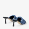 Alexia 70 Crosshatch Denim Sandals