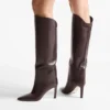 Alizze Knee Boot 85 Deep Merlot Smooth Leather Knee High Boots