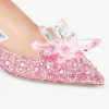 Allure Rose Mix Suede and Crystal Covered Pointy Toe Pumps