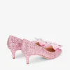 Allure Rose Mix Suede and Crystal Covered Pointy Toe Pumps