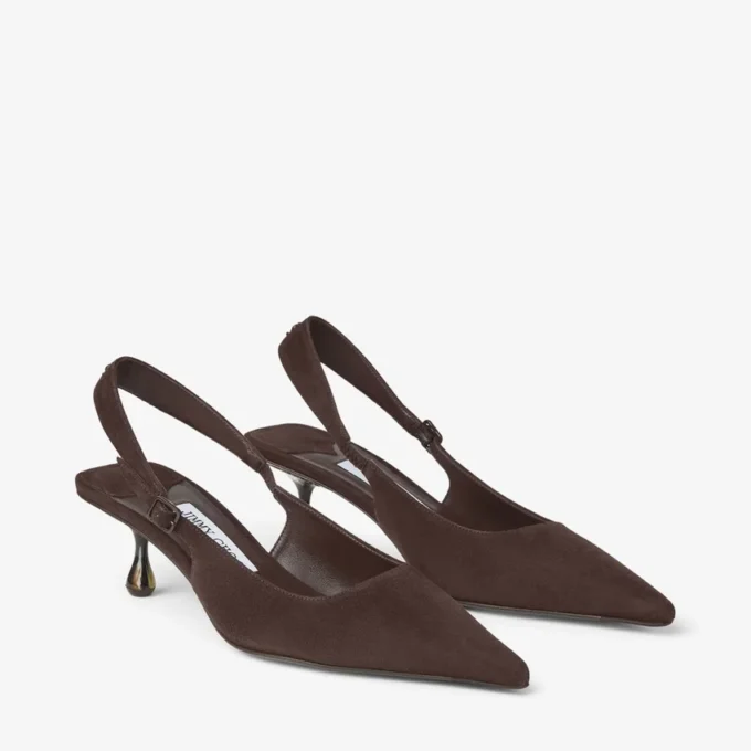 Amel 50 Chocolate Suede Pumps