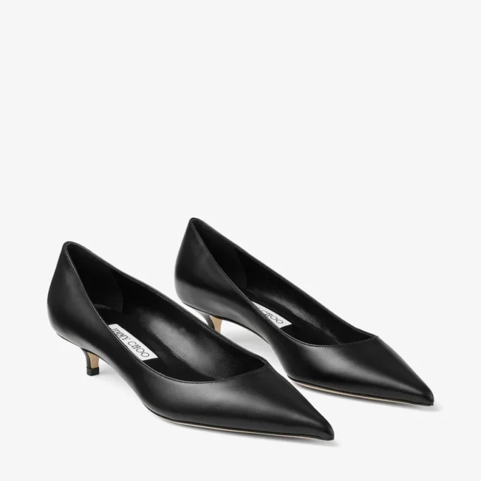 Amelia 35 Black Calf Leather Pumps