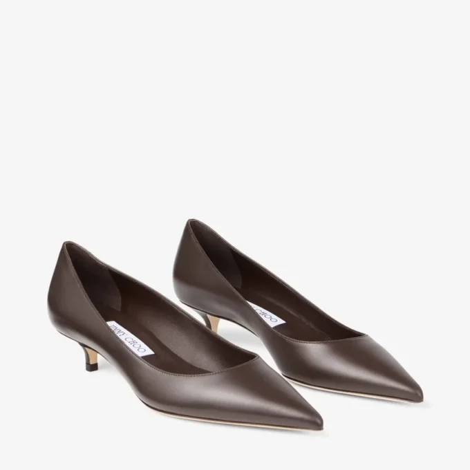 Amelia 35 Chocolate Calf Leather Pumps