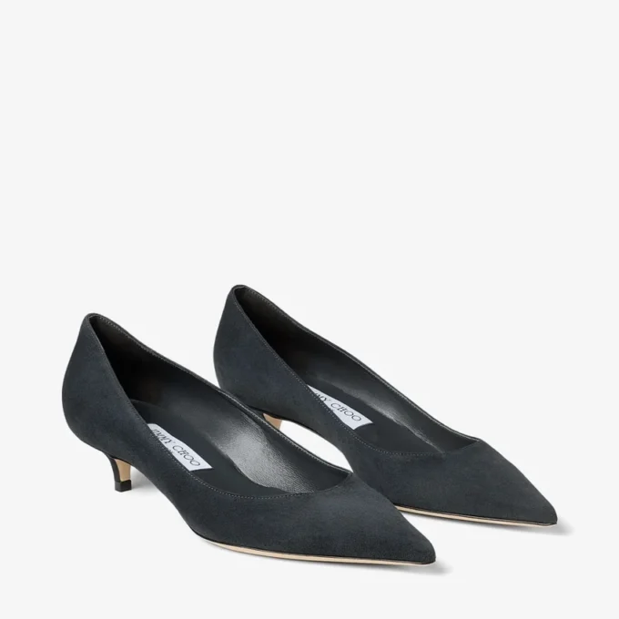 Amelia Graphite Tonal Suede Pumps