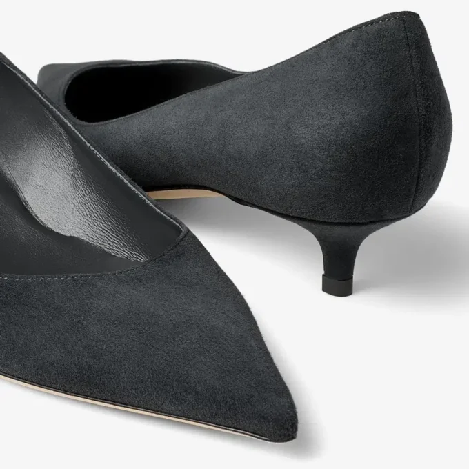 Amelia Graphite Tonal Suede Pumps