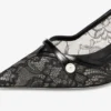 Amita 45 Black Jimmy Choo Lace and Spazzolato Pumps