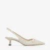 Amita 45 Natural Fine Raffia Slingbacks