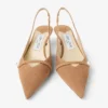 Amita 45 Toffee Suede Slingbacks