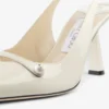 Amita 85 Latte Patent Leather Slingbacks