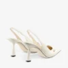 Amita 85 Latte Patent Leather Slingbacks