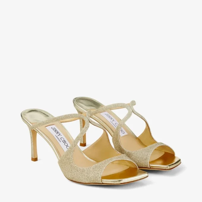 Anise 75 Platinum Ice Dusty Glitter Mules