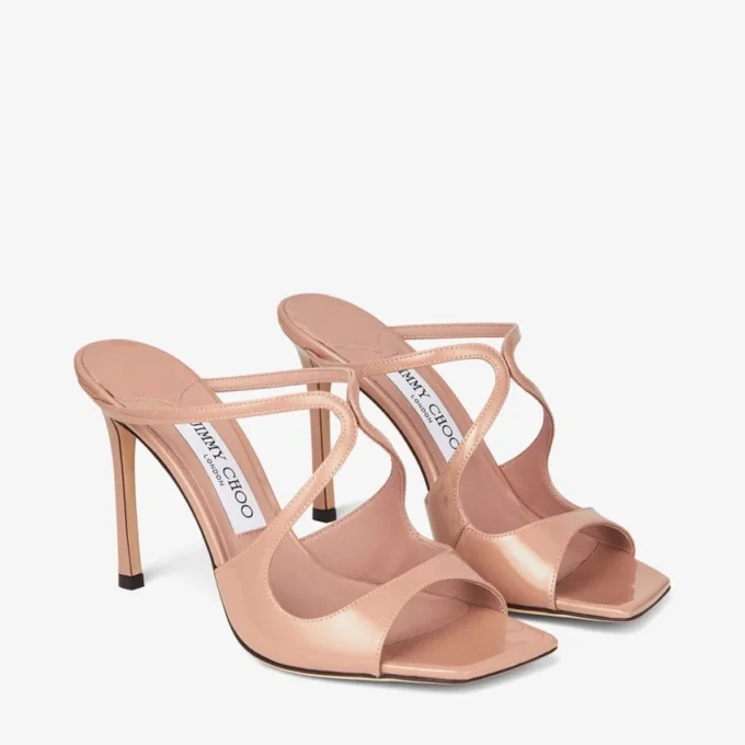 Anise 95 Ballet Pink Patent Leather Mules