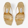 Anise 95 Gold Liquid Metal Leather Mules
