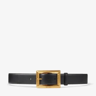 Arlie Black Calf Leather Belt