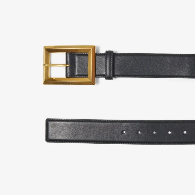 Arlie Black Calf Leather Belt