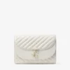 Avenue Curve Clutch Latte Quilted Nappa Leather Clutch Bag