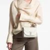 Avenue Curve Clutch Latte Quilted Nappa Leather Clutch Bag