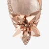 Avril Rose Gold Crystal Covered Pointy Toe Pumps