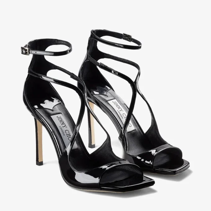 Azia 95 Black Patent Leather Sandals