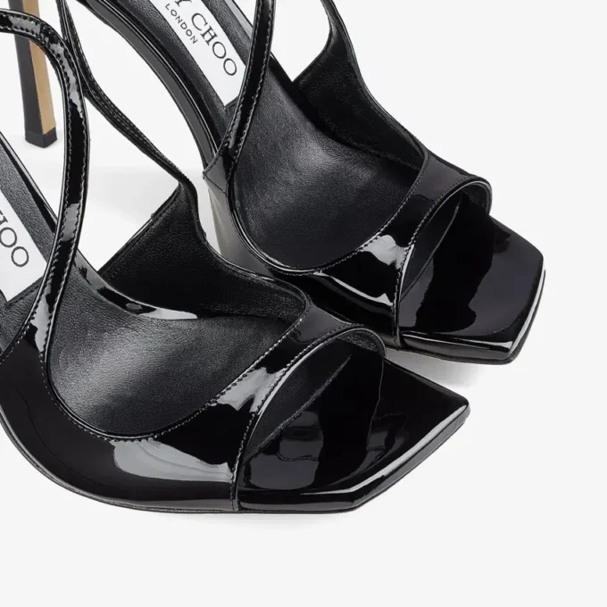 Azia 95 Black Patent Leather Sandals