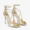 Azia 95 Champagne Glitter Leather Sandals