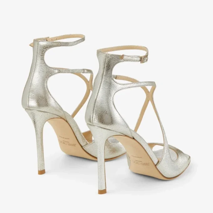 Azia 95 Champagne Glitter Leather Sandals