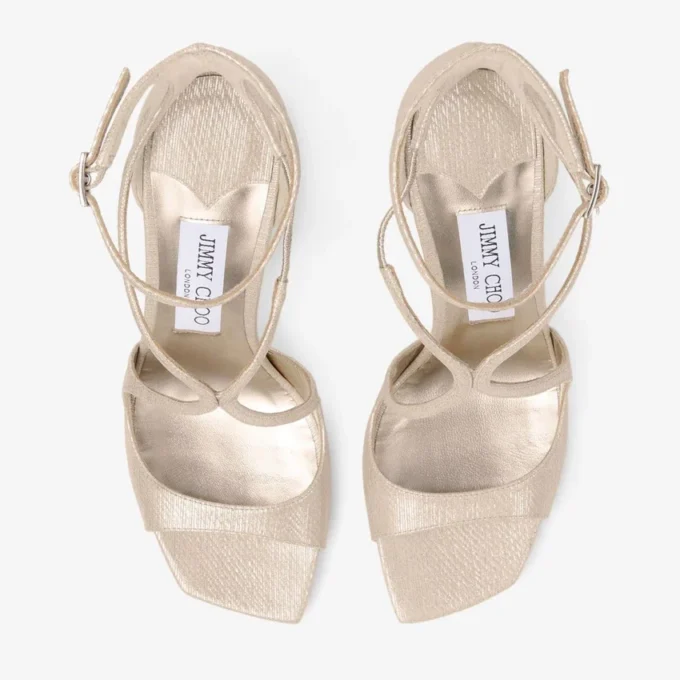 Azia 95 Gold Metallic Leather Sandals
