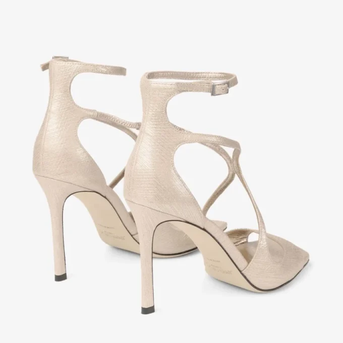Azia 95 Gold Metallic Leather Sandals