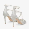 Azia 95 Ivory Satin Pumps with Crystal Embellishment