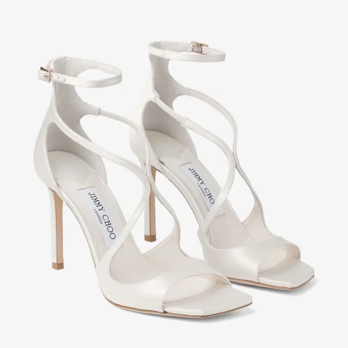 Azia 95 Ivory Satin Sandals