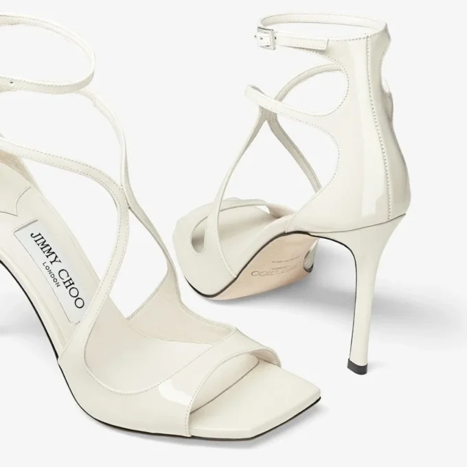 Azia 95 Latte Patent Leather Sandals