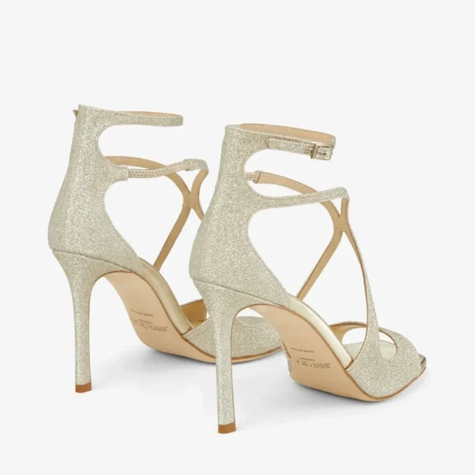 Azia 95 Platinum Ice Dusty Glitter Sandals