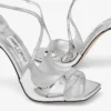 Azia 95 Silver Liquid Metal Leather Sandals