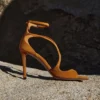 Azia 95 Sunset Orange Suede Sandals