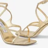 Azie 85 Gold Metallic Nappa Leather Sandals