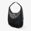 Bar Hobo Medium Black Biker Leather Shoulder Bag