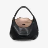 Bar Hobo Medium Black Biker Leather Shoulder Bag