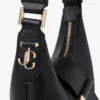 Bar Hobo Small Black Biker Leather Shoulder Bag