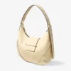 Bar Hobo Small Buttermilk Biker Leather Shoulder Bag