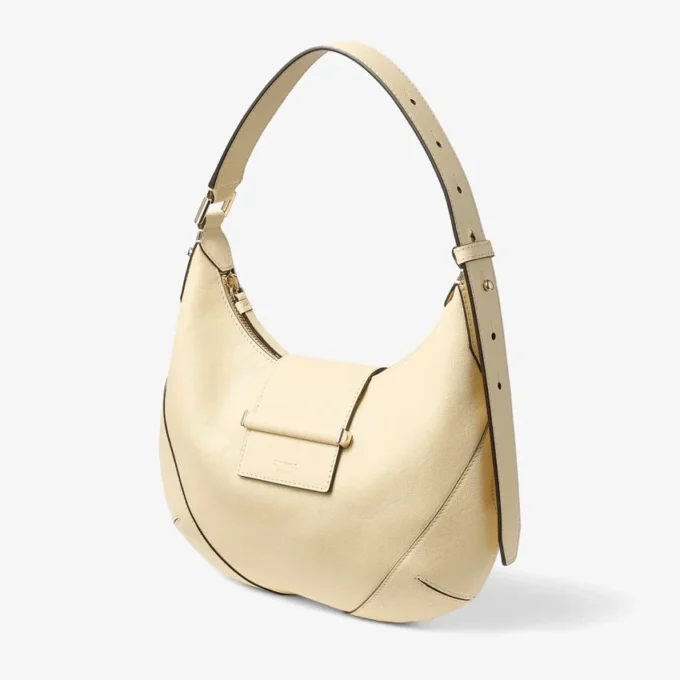 Bar Hobo Small Buttermilk Biker Leather Shoulder Bag